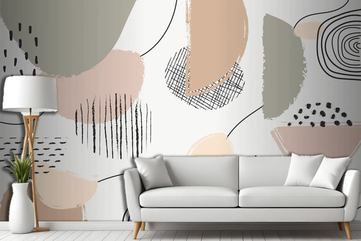 Abstract Pastel Background Concept Living Room Wallpaper Mural