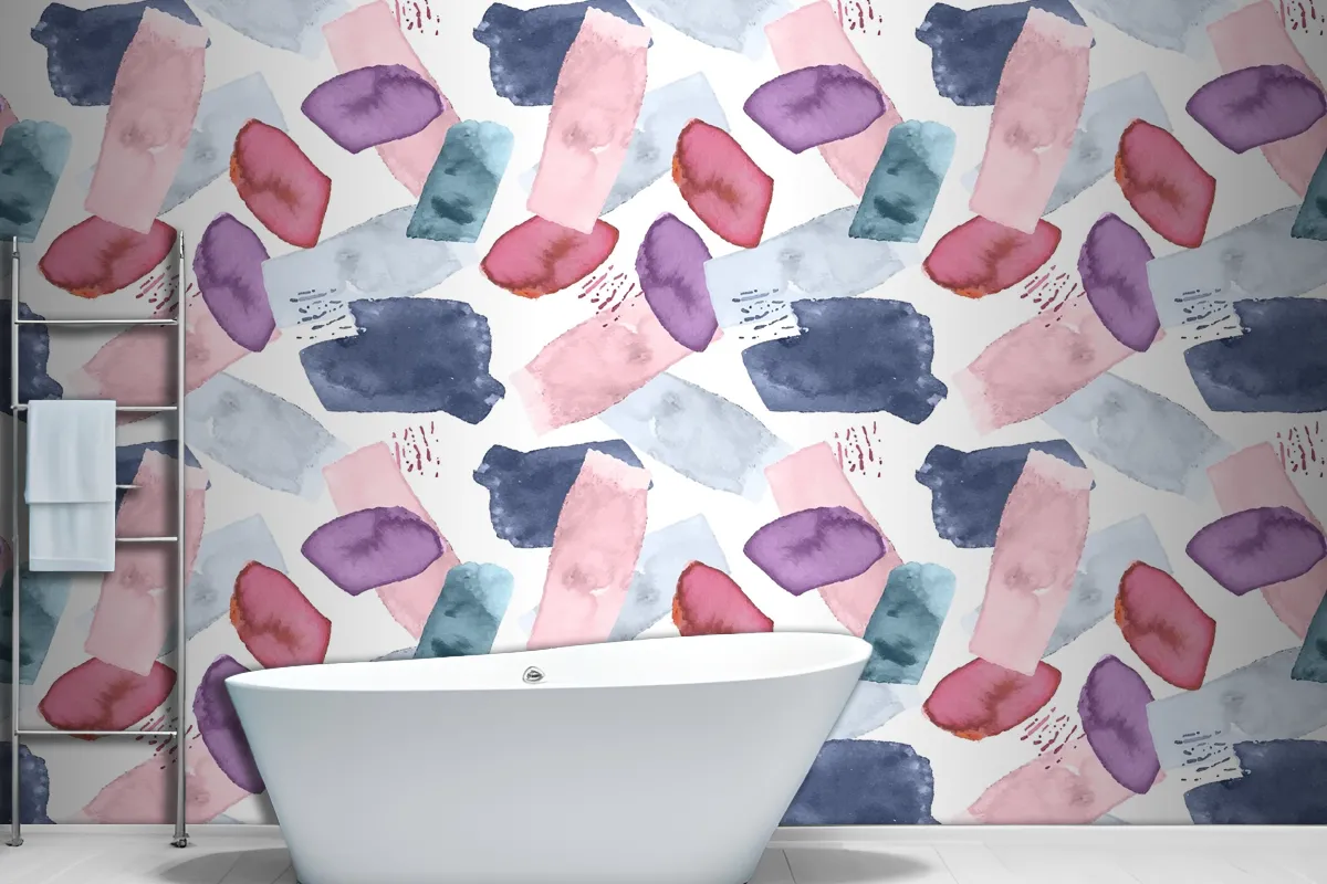 Abstract Watercolor Pattern Wallpaper Mural