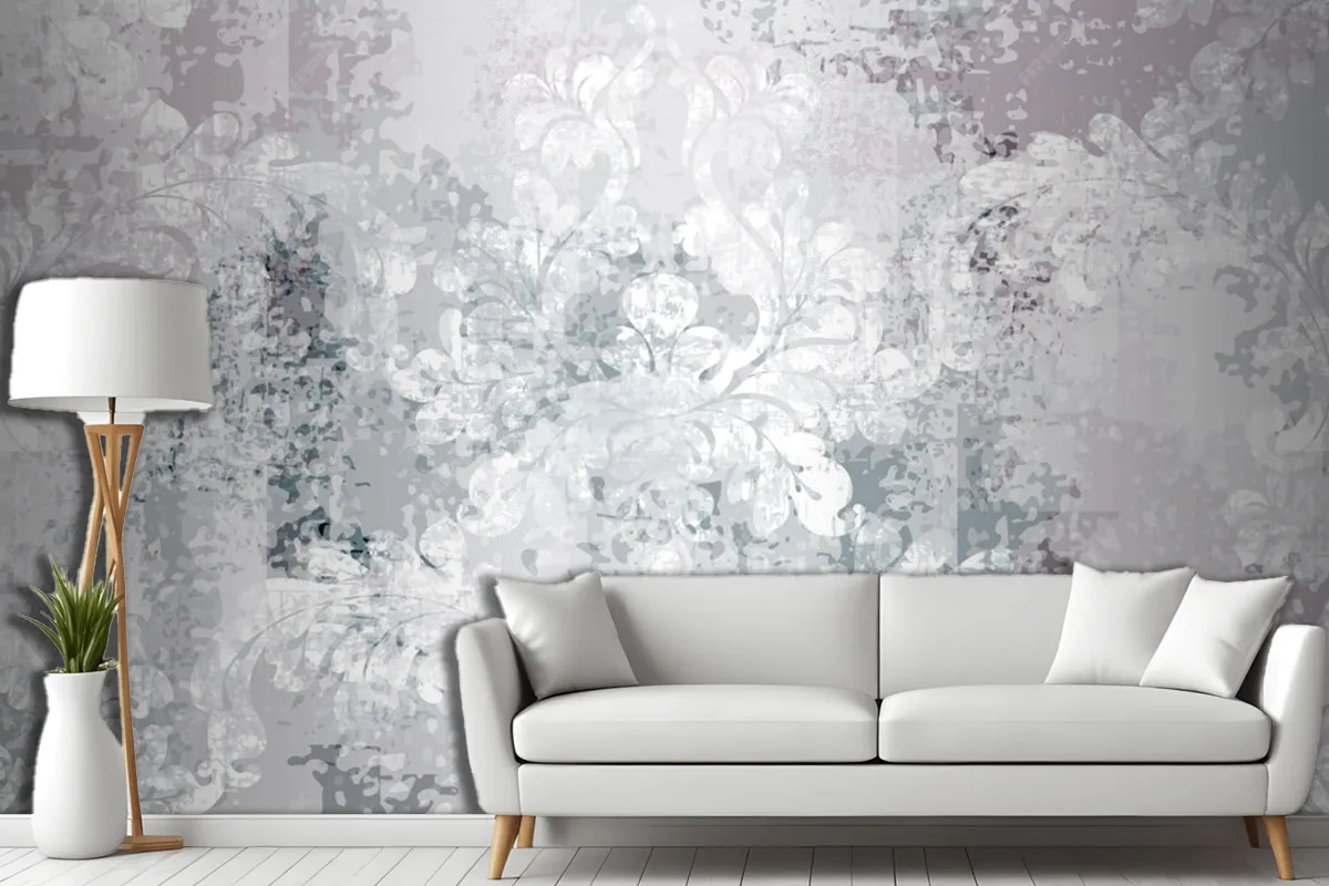 Baroque Texture Pattern Living Room Wallpaper