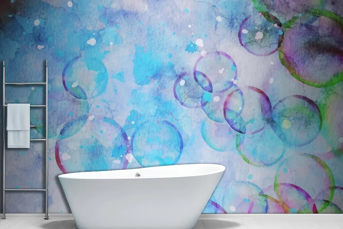 Bubble Watercolor Artwork Wallpaper Mural