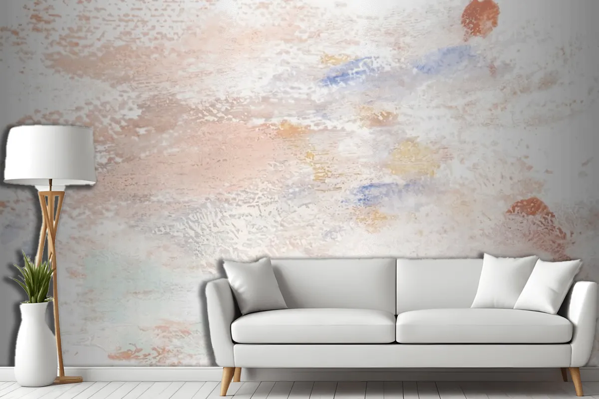 Earth Tone Paint On A Canvas Living Room Wallpaper