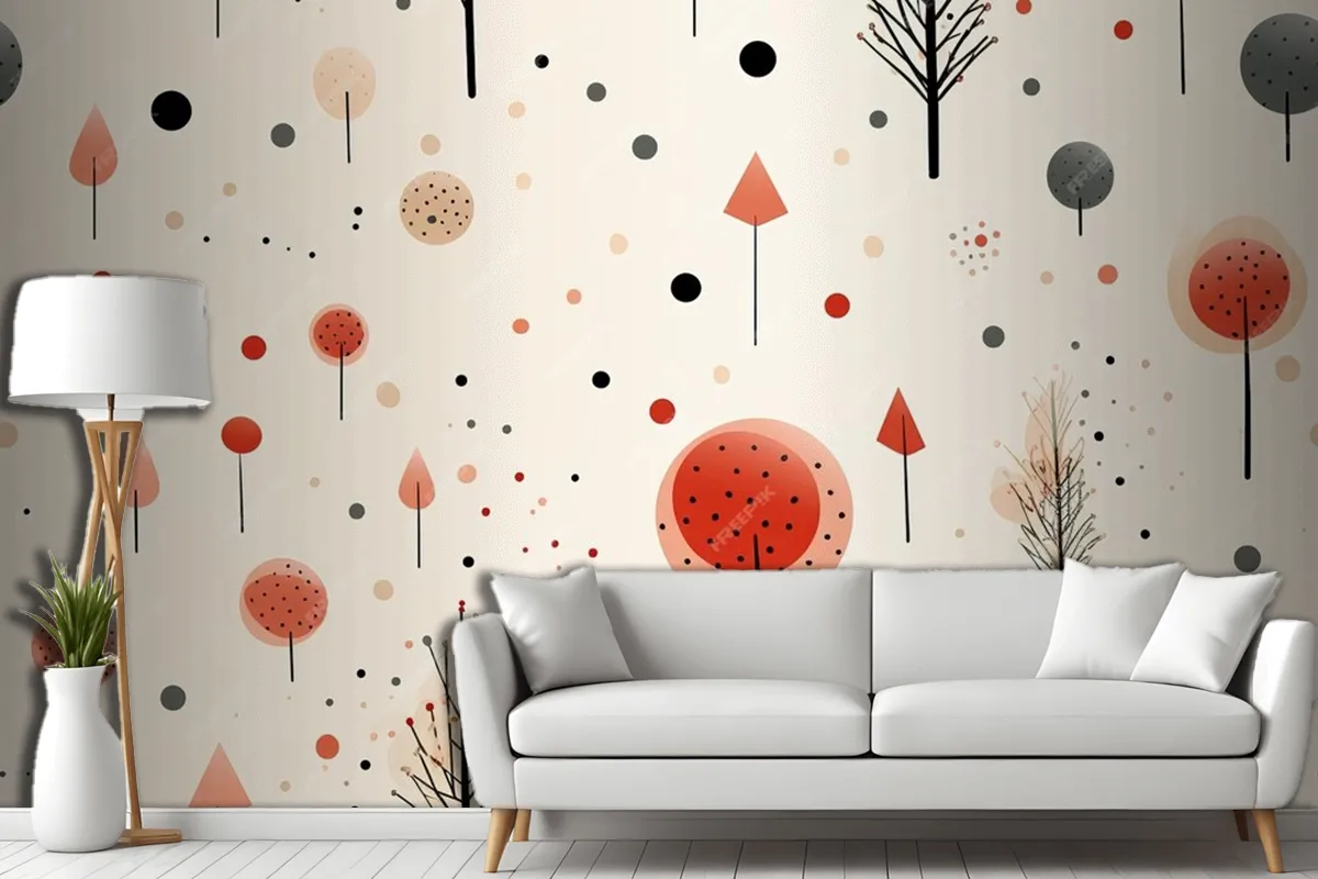 Floral Pattern Design Printing Textile Living Room Wallpaper Mural