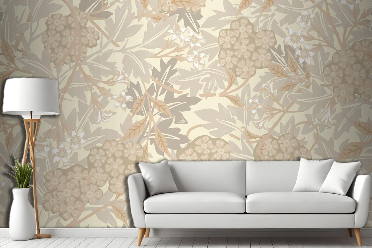 Floral Pattern Design Wallpaper Mural