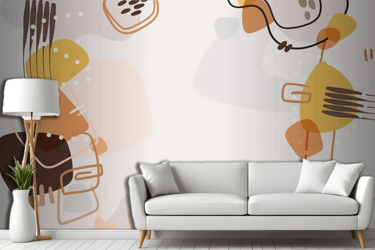 Hand Drawn Abstract Doodle Background Wallpaper Mural