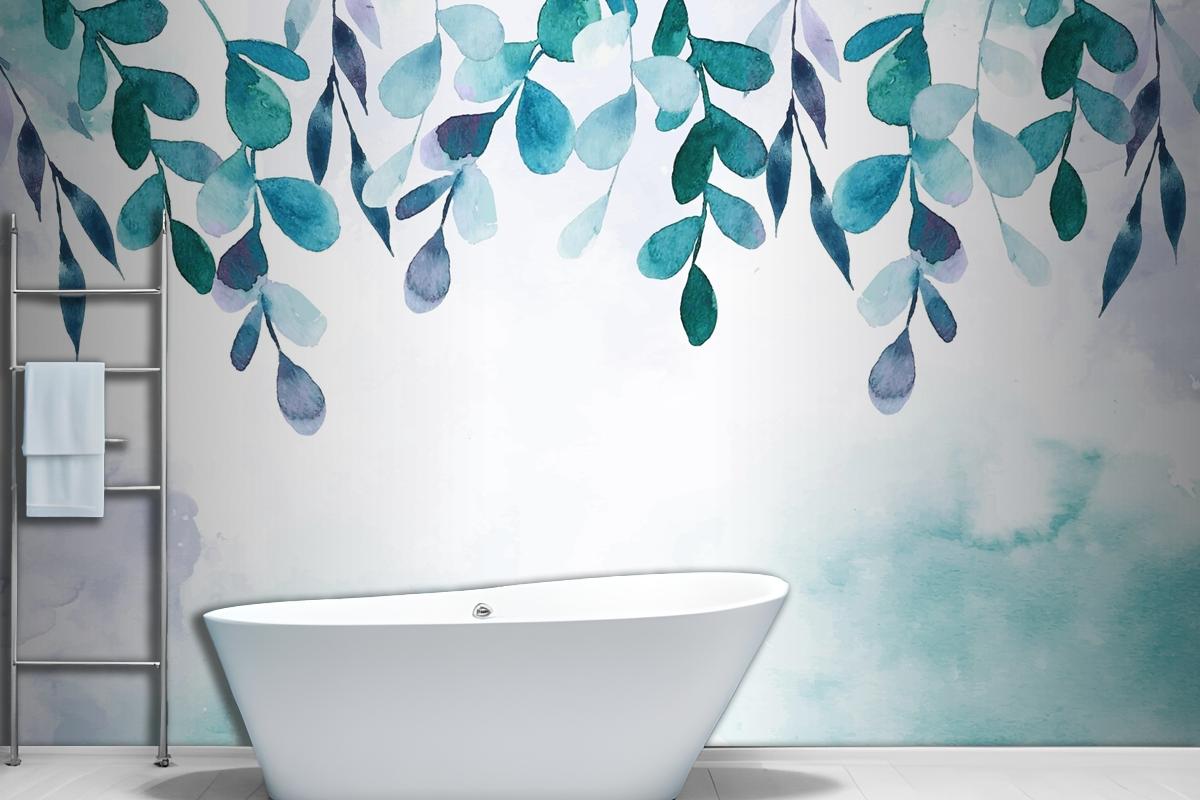 Hand Painted Watercolor Nature Background Wallpaper Mural