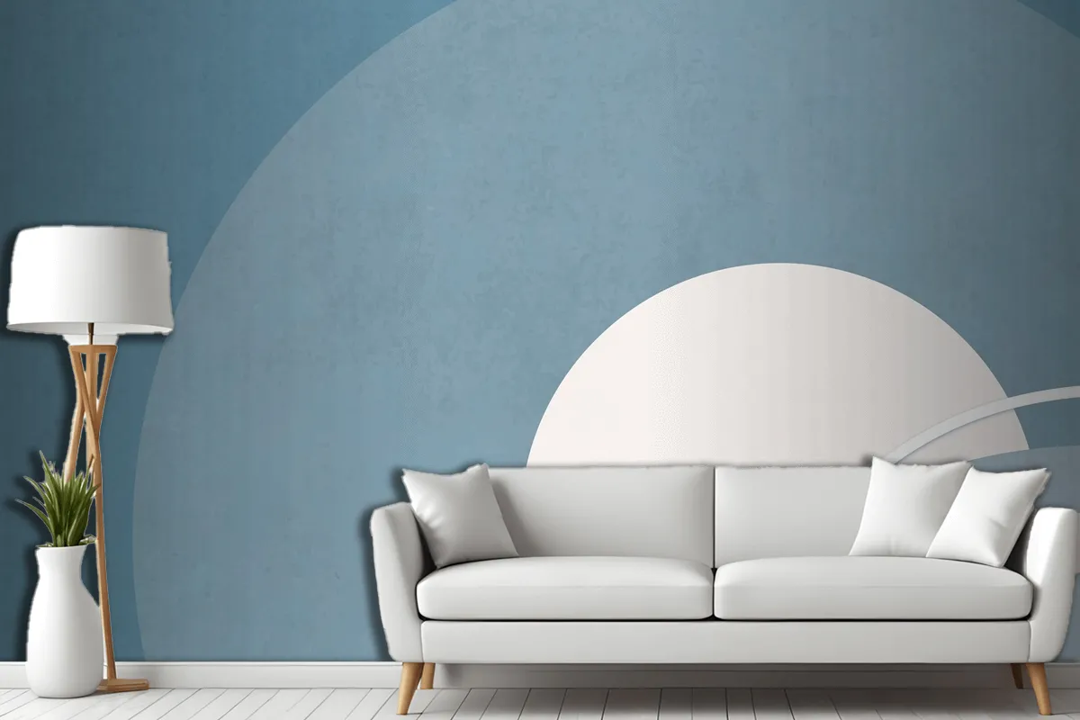 Retro Color Moon Landscape Minimalist Vintage Poster Style Living Room Wallpaper Mural