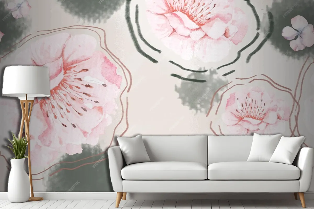 Rose Seamless Pattern With Watercolor For Fabric Living Room Wallpaper Mural