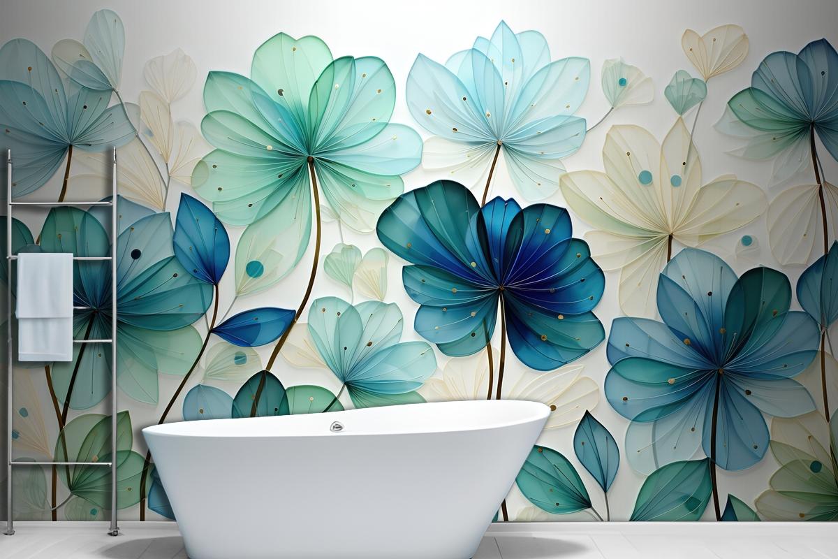 Seamless Floral Pattern Colorful Flower Pattern Watercolor Wallpaper Mural