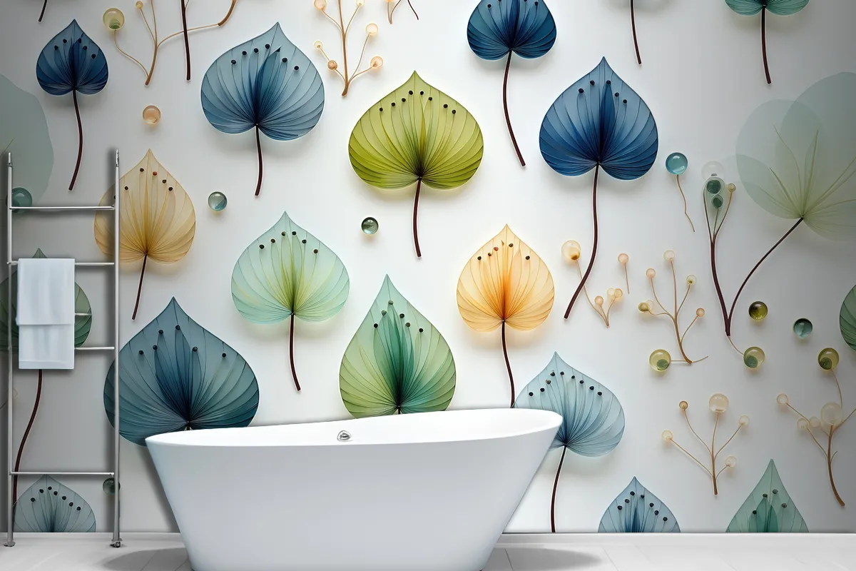 Seamless Floral Pattern Colorful Flower Pattern Bathroom Wallpaper Mural