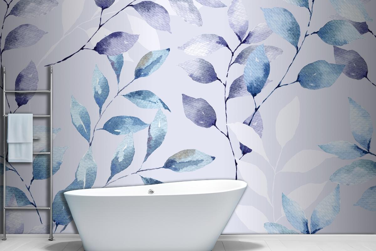 Seamless Pattern Of Leaf Abstract Wallpaper Mural