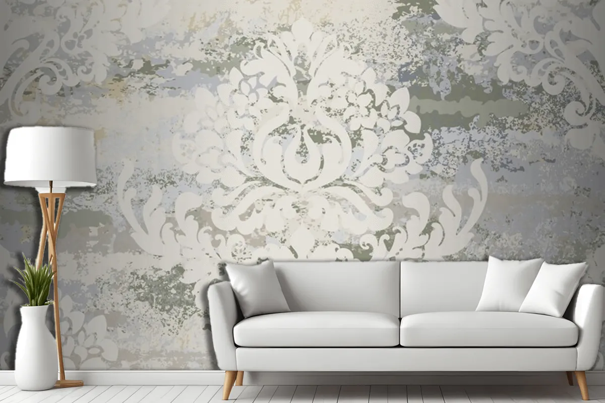 Vintage Ornament Seamless Pattern Living Room Wallpaper