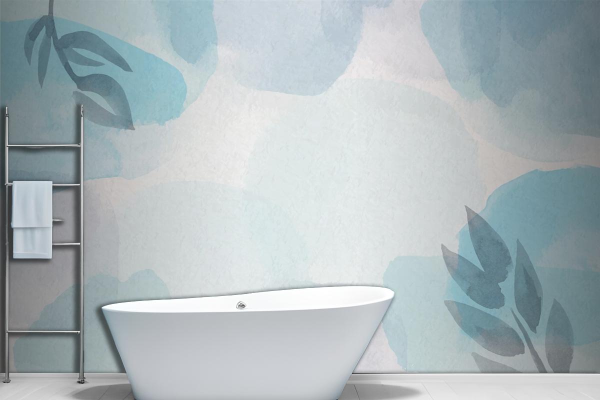 Watercolor Abstract Bathroom Wallpaper Mural