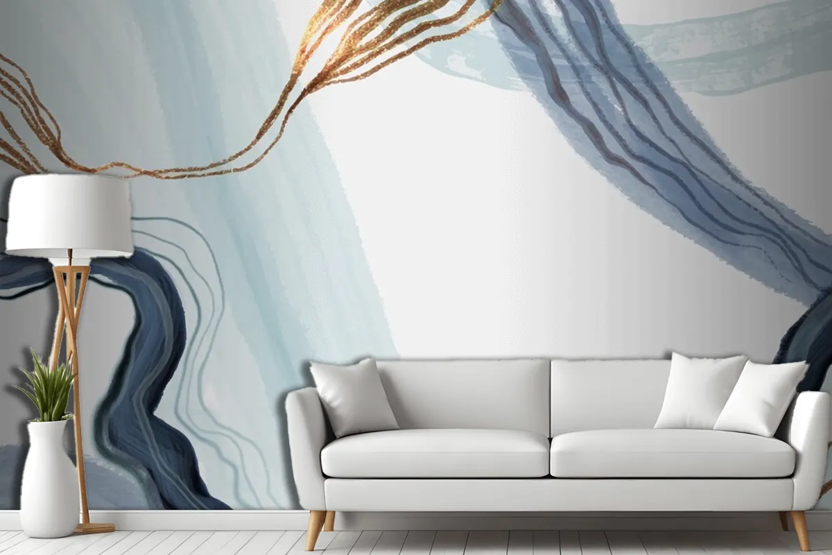 Watercolor Alcohol Ink Background Living Room Wallpaper Mural