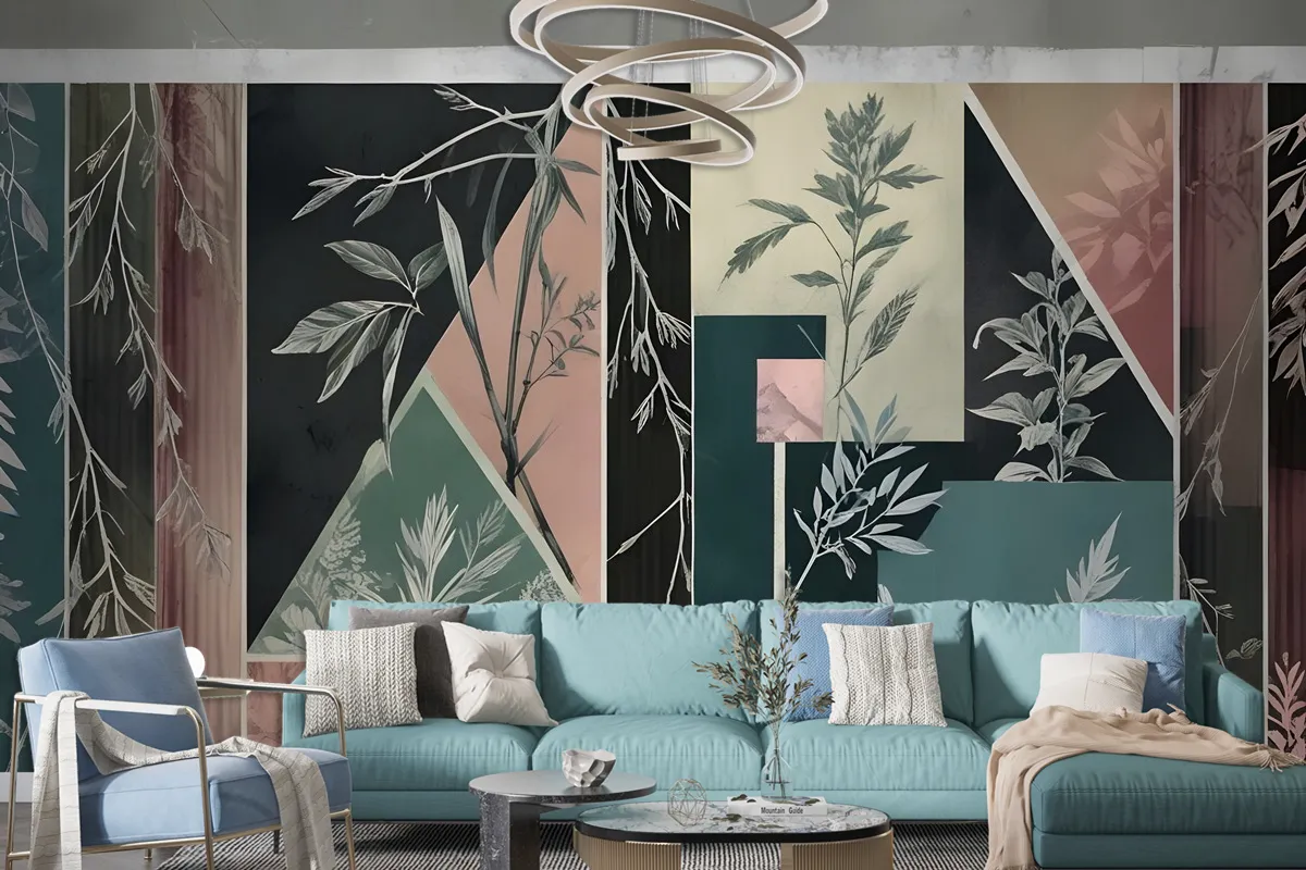 Abstract Floral Art Wallpaper Mural