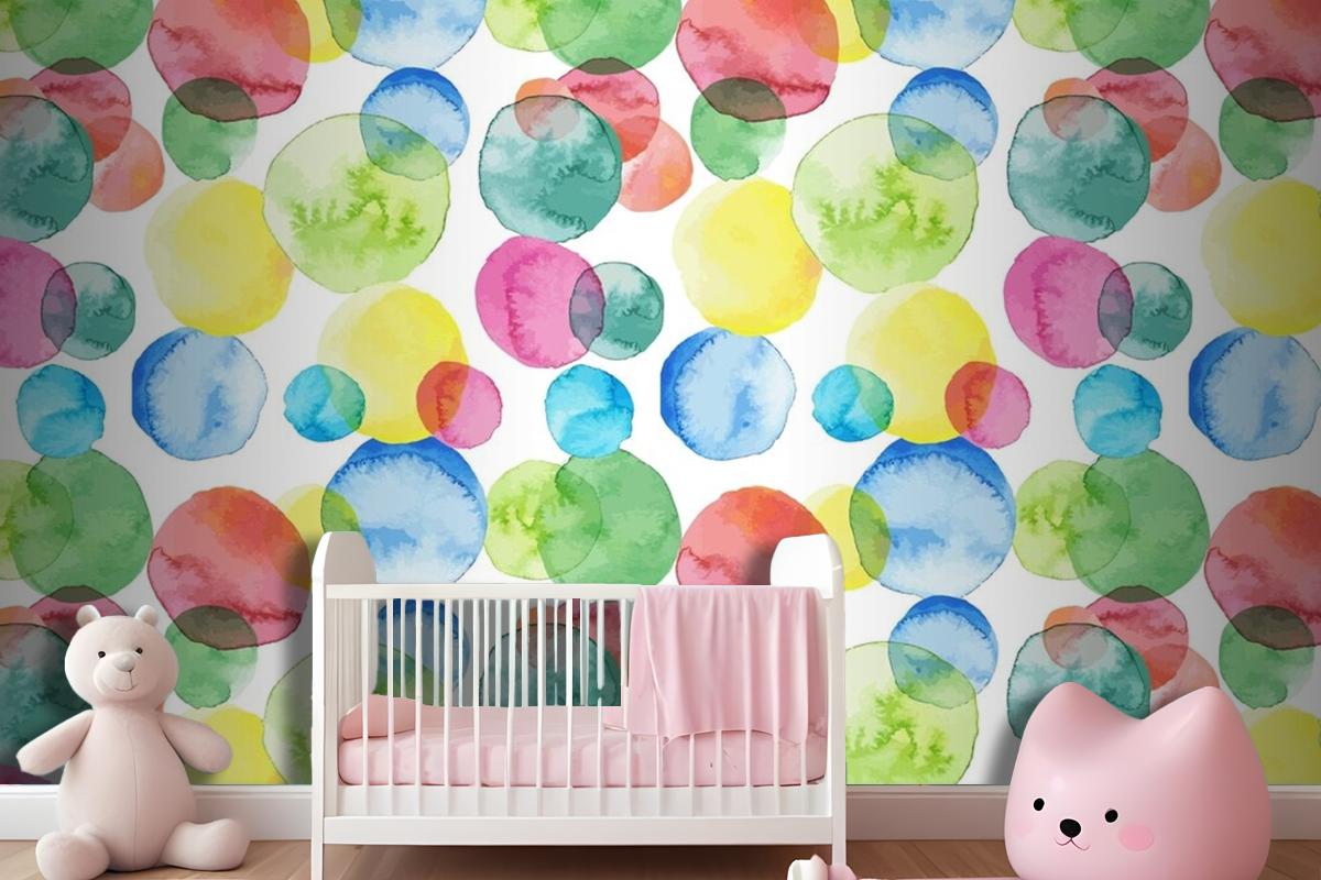 Abstract Watercolor Pattern Design Wallpaper Mural