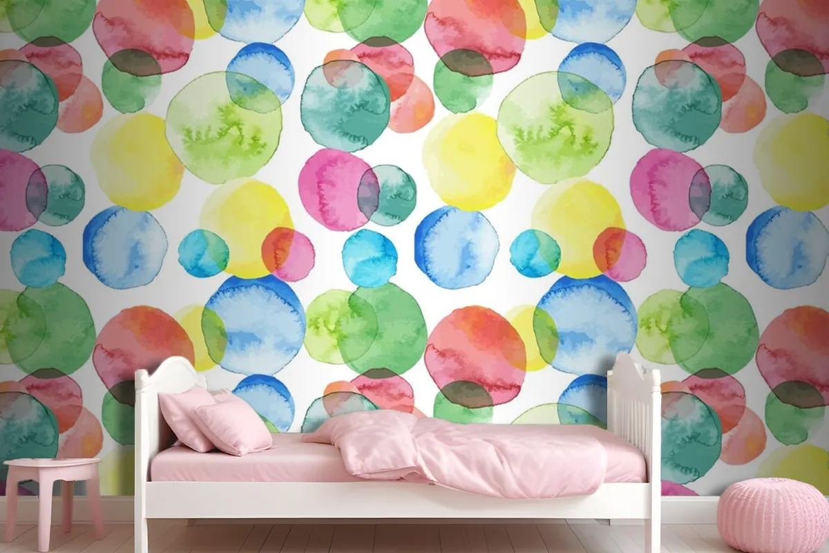 Abstract Watercolor Pattern Design Wallpaper Mural