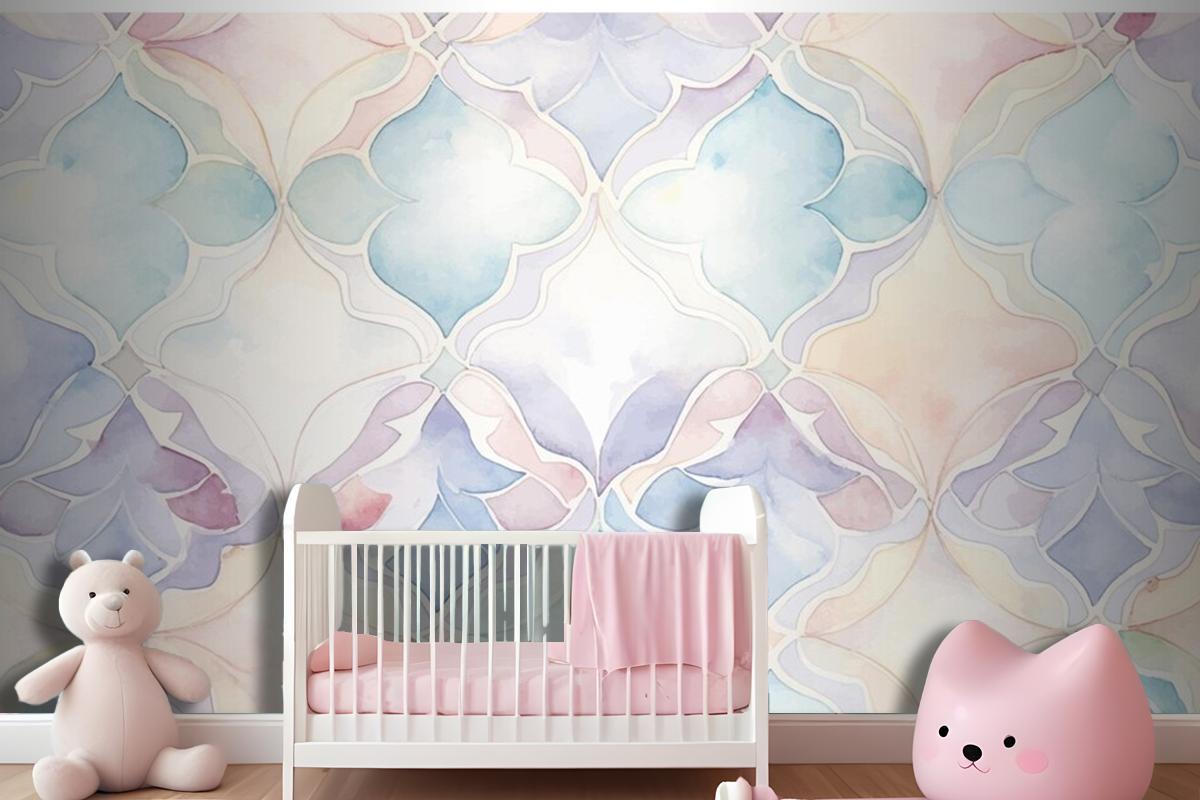 Abstract Watercolor Pattern Wallpaper Mural