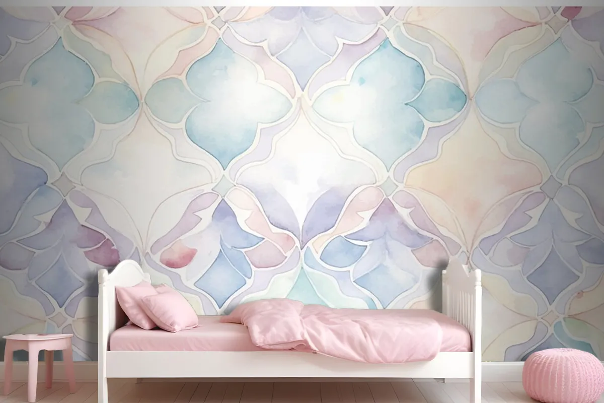 Abstract Watercolor Pattern Wallpaper Mural