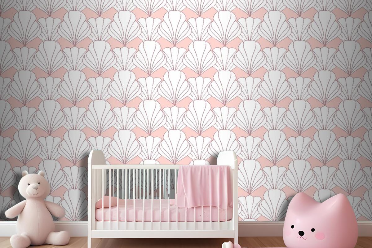 Art Deco Rose Gold Seamless Pattern Wallpaper Mural