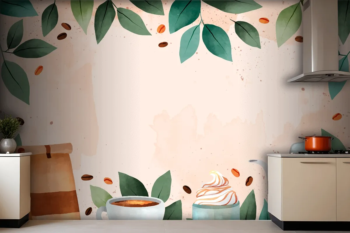 Background For International Coffee Day Celebration Wallpaper Mural