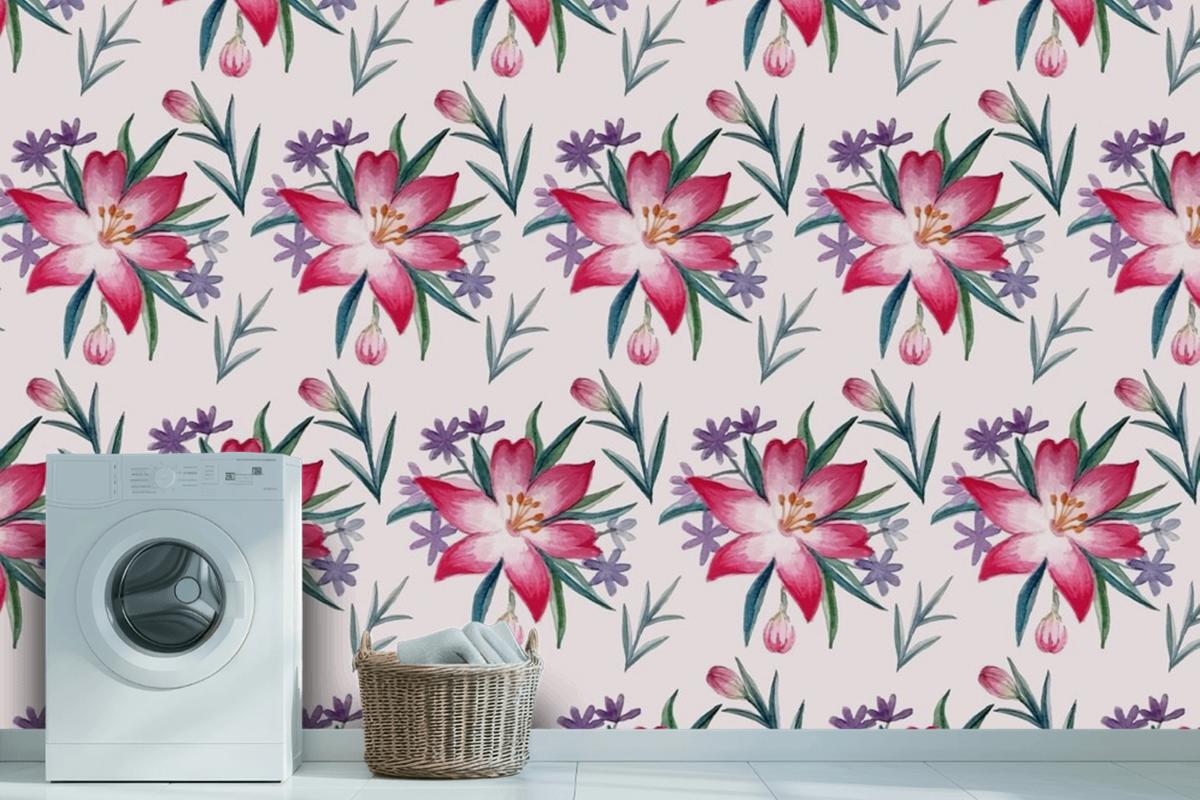 Beautiful Floral Background Pattern Wallpaper Mural