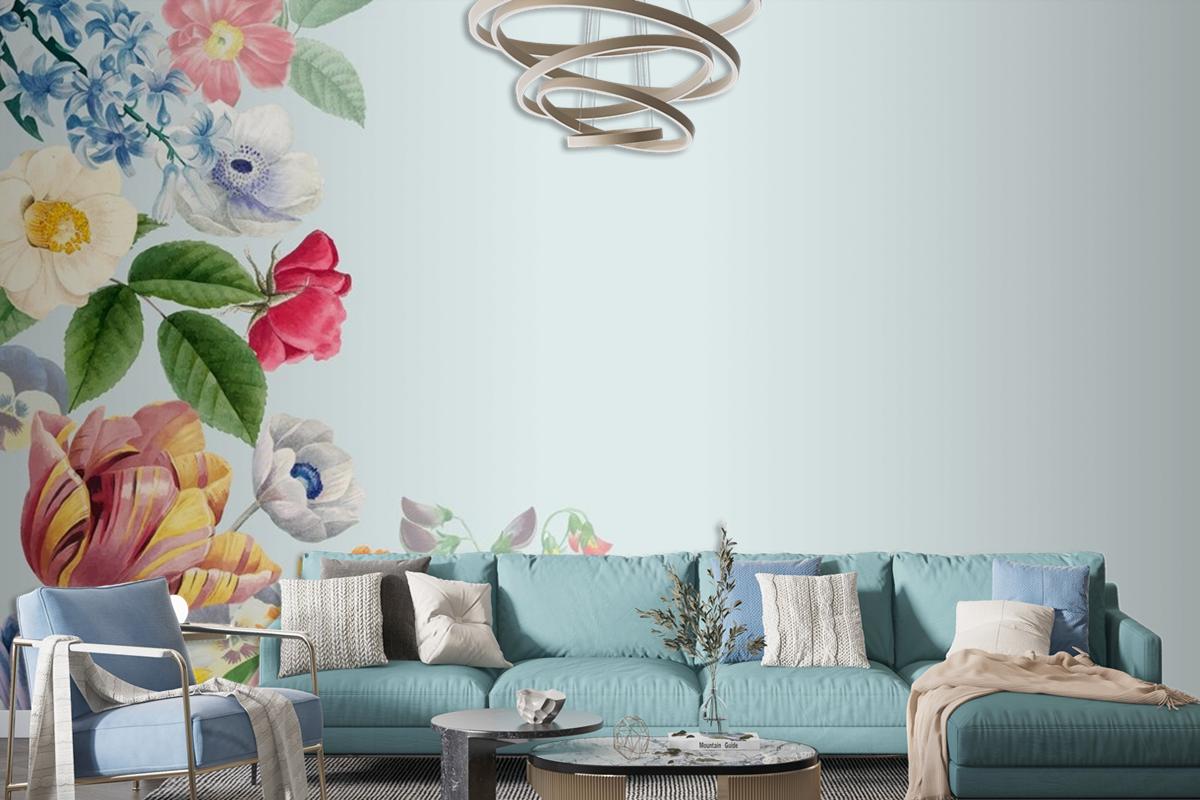 Blank Floral Copy Space Wallpaper Mural