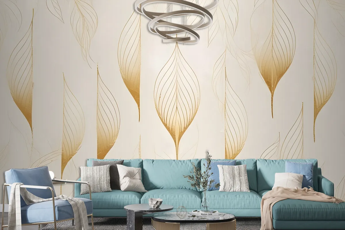 Boho Geometric Art Lines Wallpaper Mural