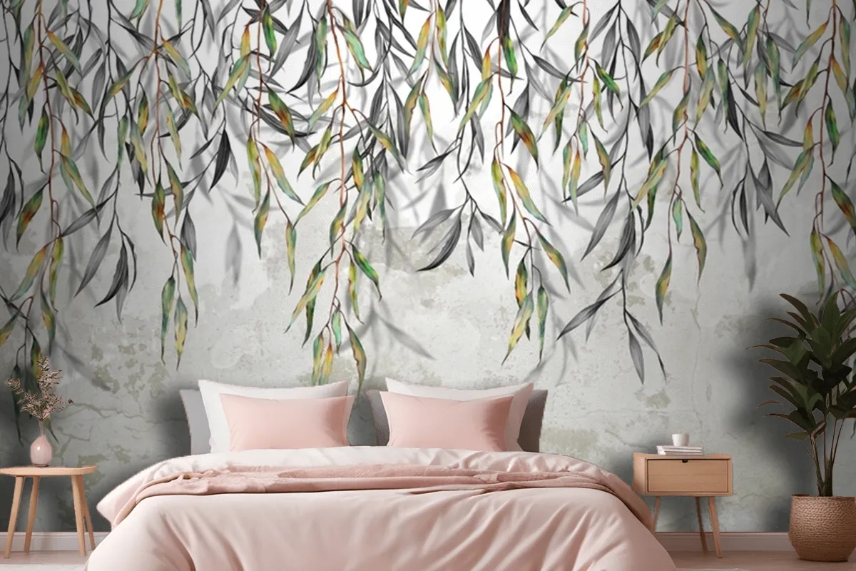 Branches Hang From Above In The Background Wallpaper Mural