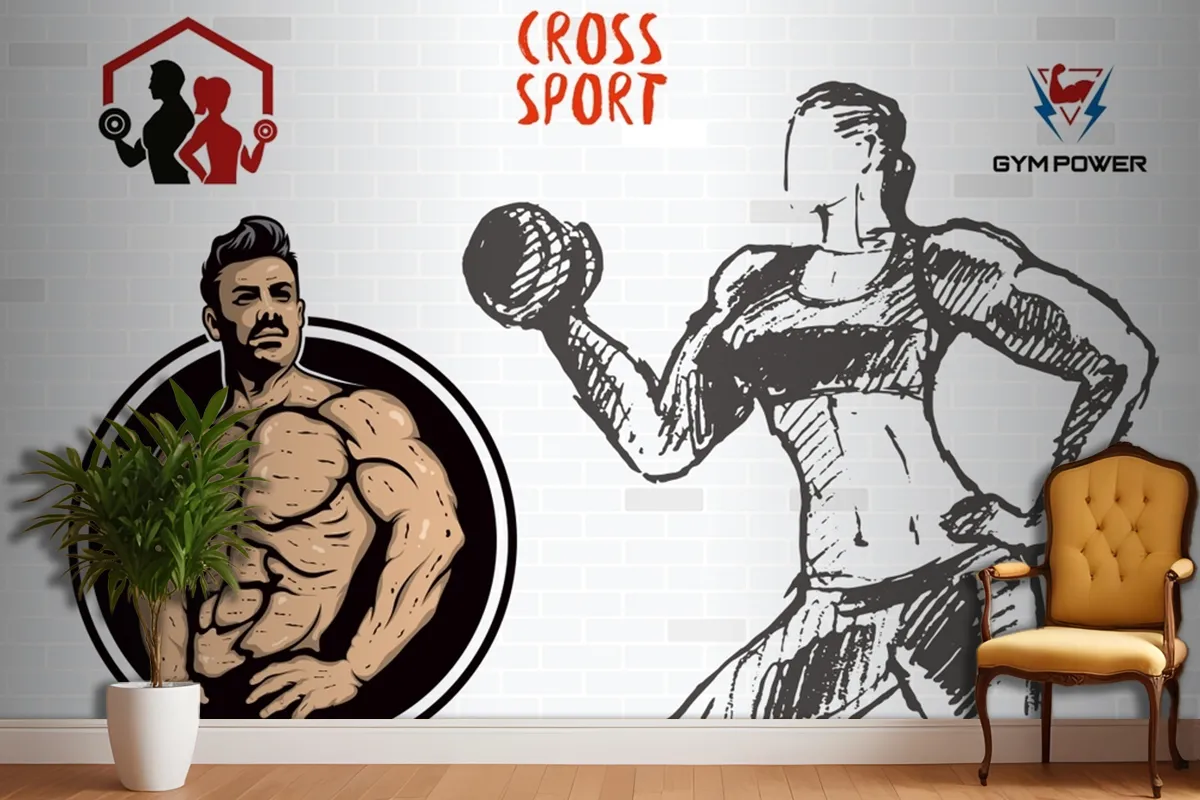 Çapraz Spor Gym Fitness Duvar Kağıdı