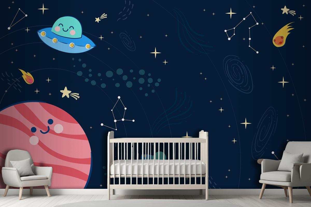 Children Space Boys Wallpaper Mural