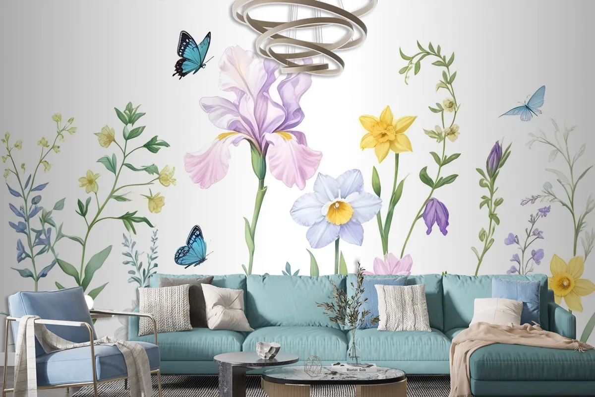 Colorful Flower Garden Wallpaper Mural