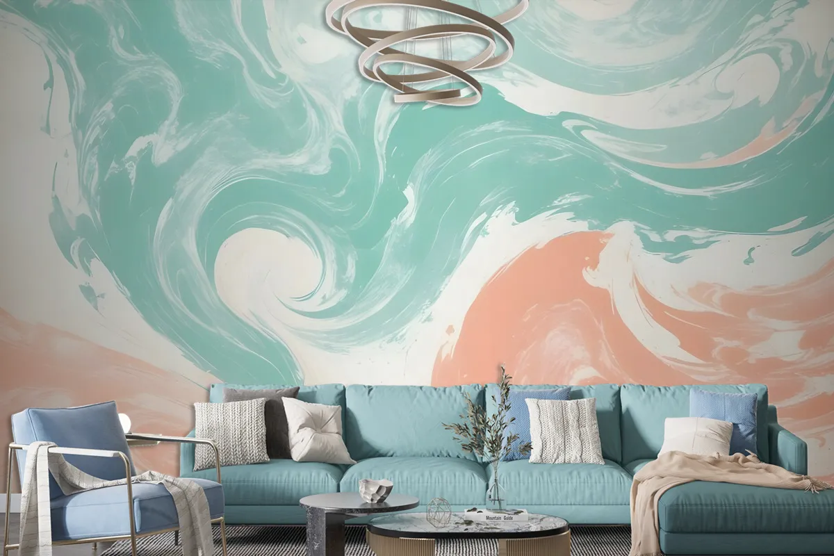 Colorful Soft Brush Painting Wallpaper Mural