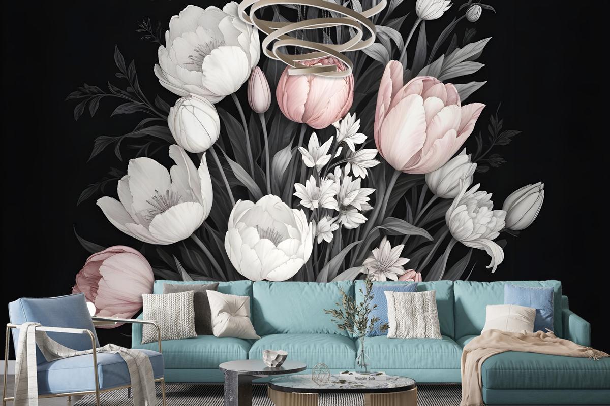 Dutch Floral Bouqet Wallpaper Mural