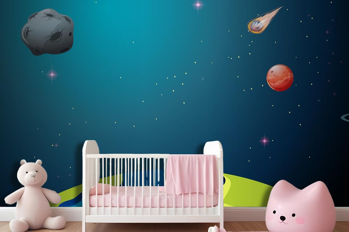 Earth And Planets Scenes Wallpaper Mural