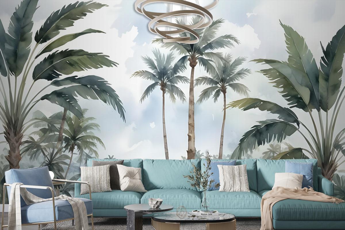 Exotic Forest On Seaside Wallpaper Mural