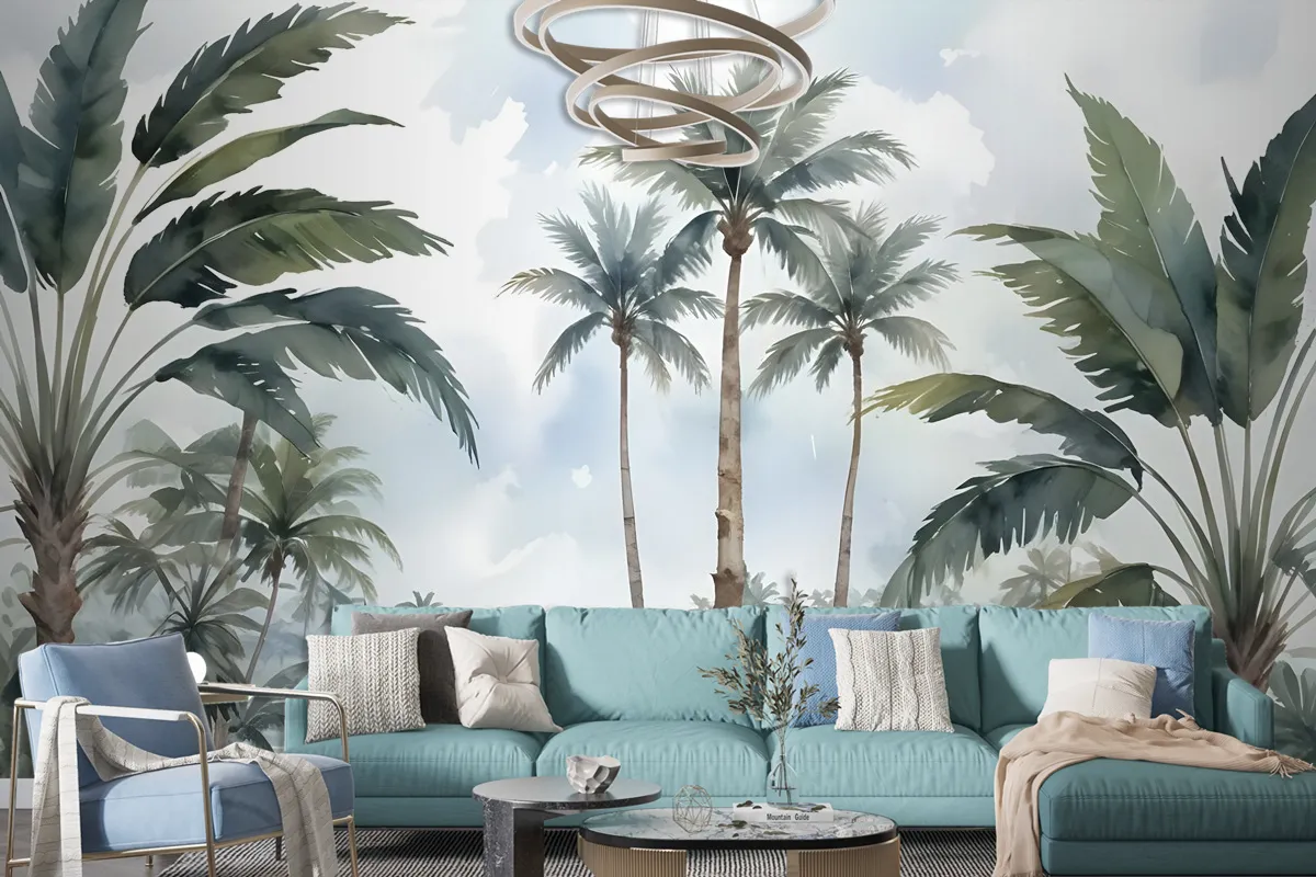 Exotic Forest On Seaside Wallpaper Mural