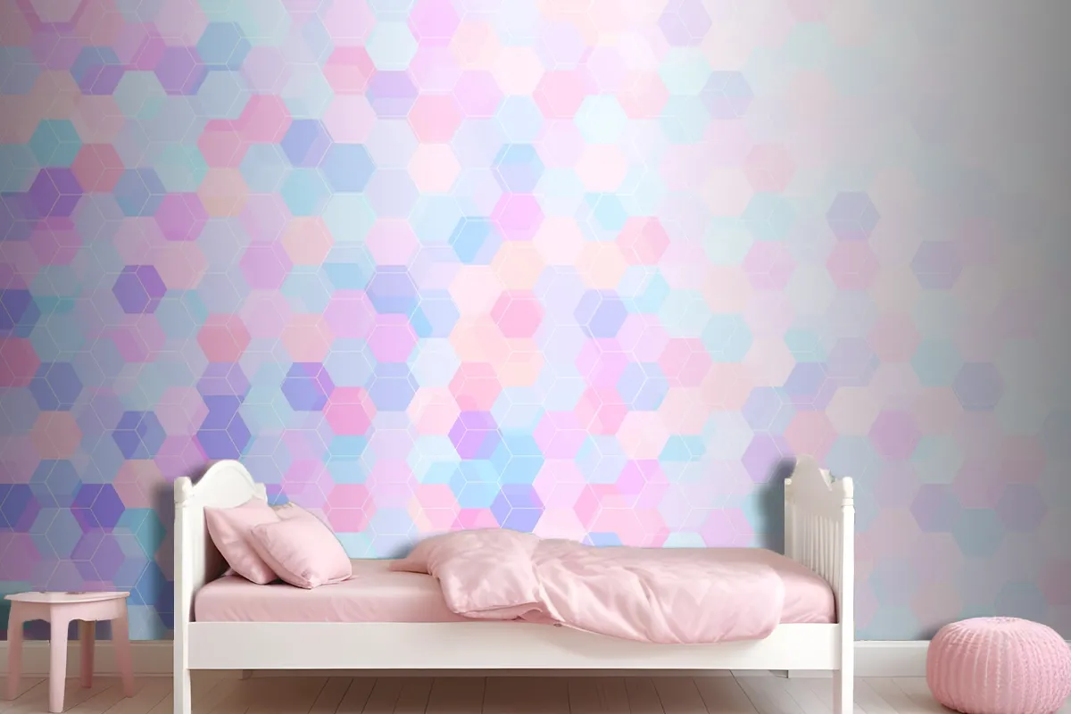 Flat Polygonal Background Wallpaper Mural