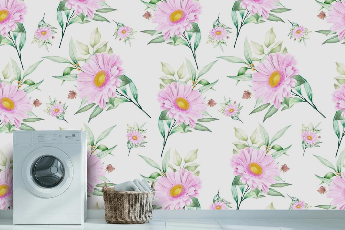 Floral Seamless Pattern Floral Blooming Wallpaper Mural