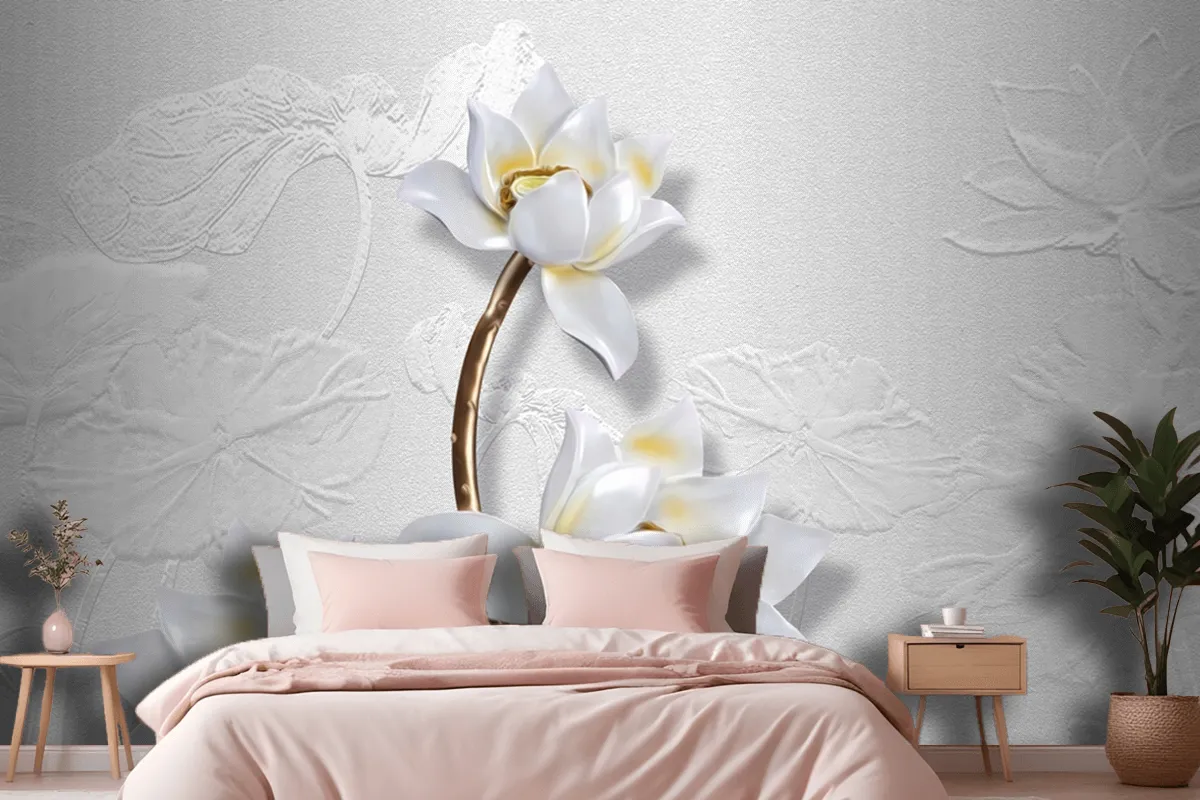 Flower Decoration Design Beautiful Wallpaper Mural