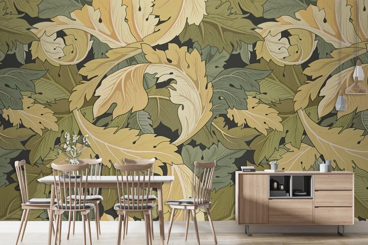 Flower Garden Dining Room Wallpaper Mural