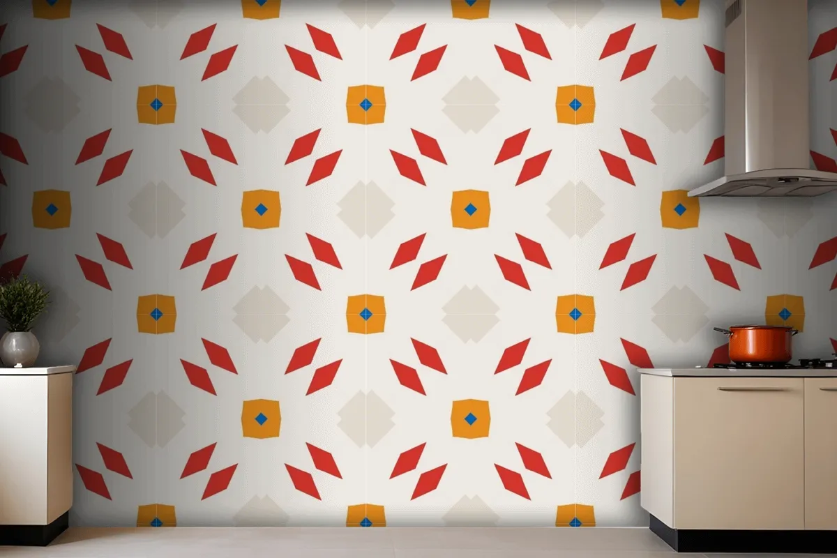 Geometric Shape Abstract Kitchen Wallpaper Mural