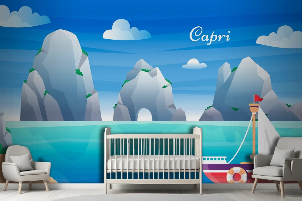 Gradient Capri Wallpaper Mural