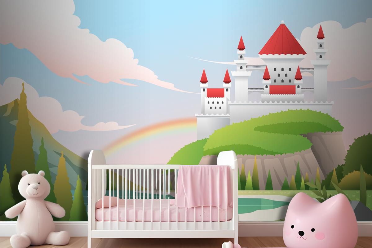 Gradient Fairytale Background Kids Wallpaper Mural