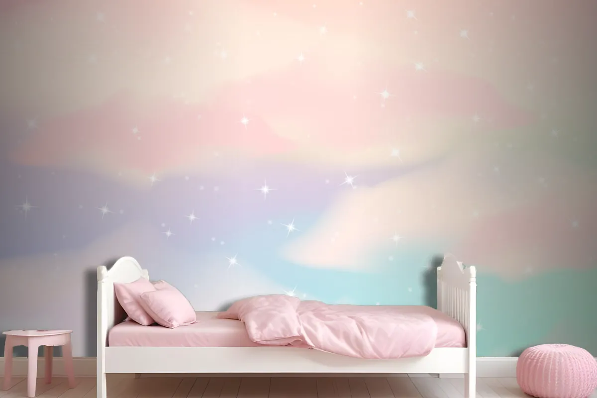 Gradient Pastel Sky Background Wallpaper Mural