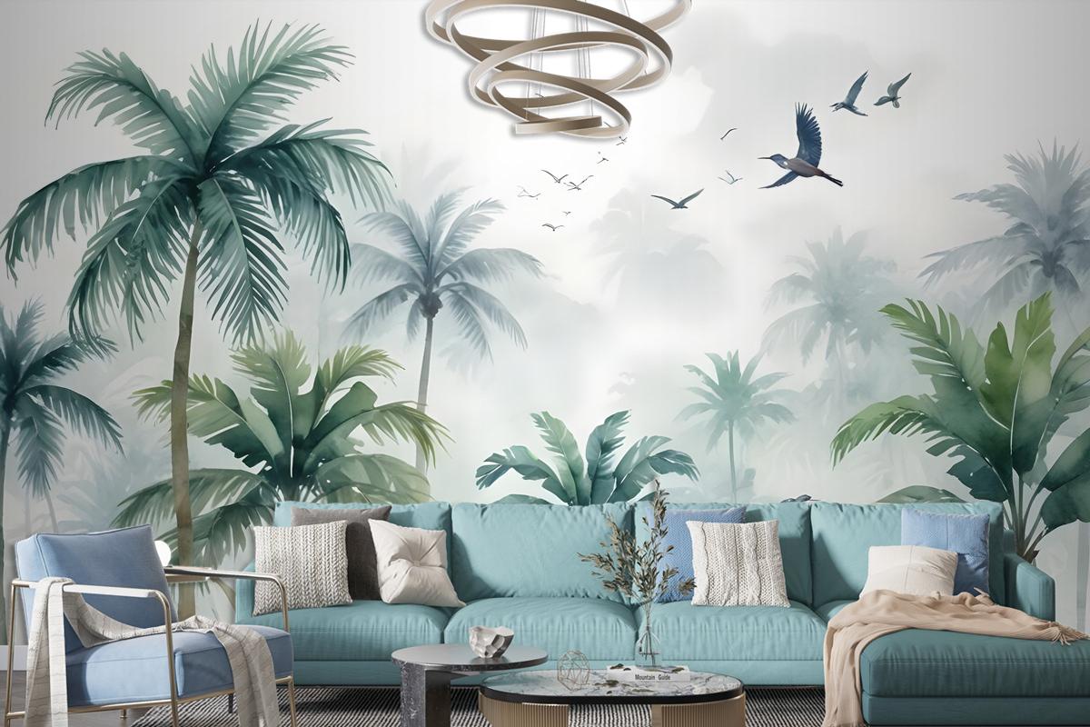 Green Tropical Forest Wallpaper Mural