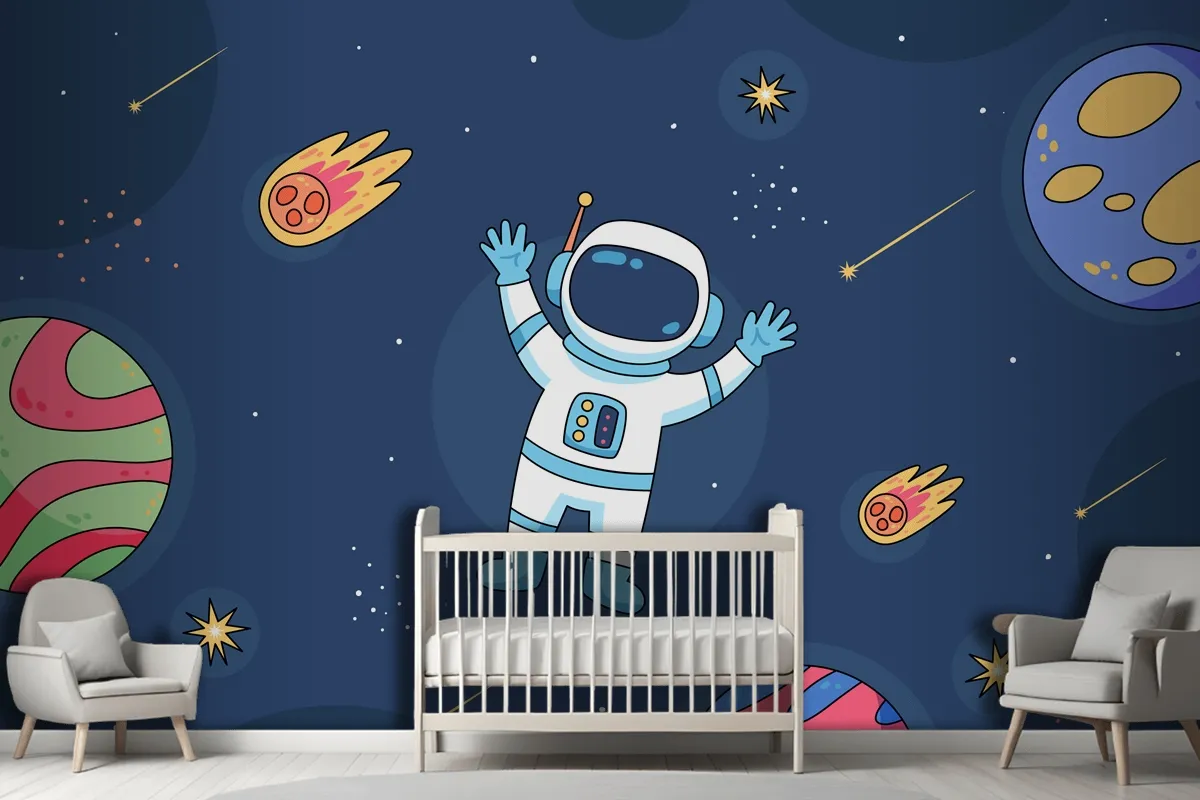 Hand Drawn Galaxy Stars Wallpaper Mural