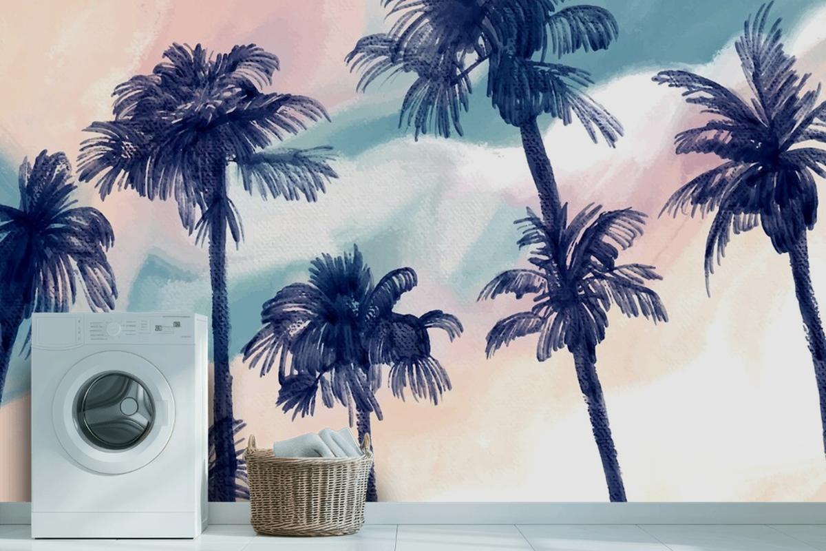 Hand Painted Watercolor Summer Background Wallpaper Mural