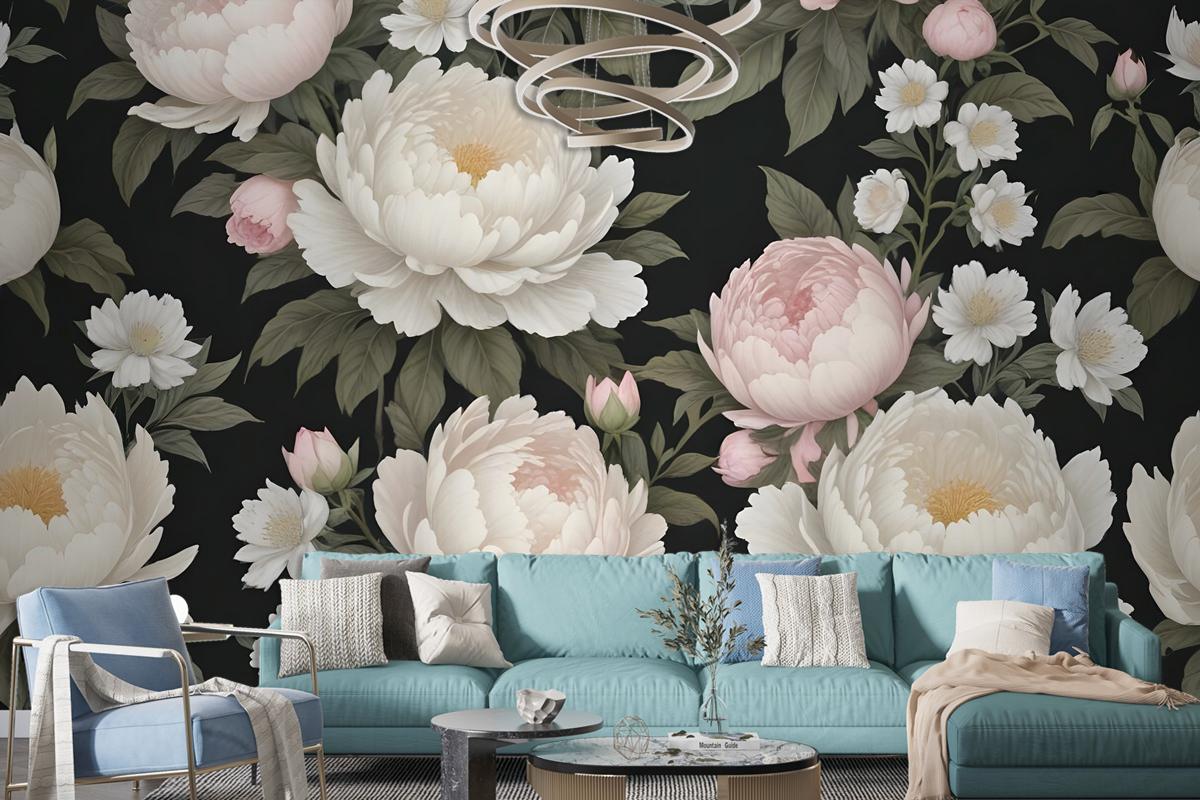 Light Blossom Flowers Wallpaper Mural