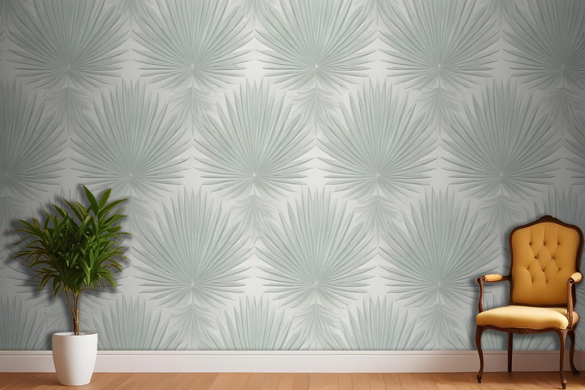 Light Green Abstract Of Radiating Lines Sunburst Shapes Wallpaper Mural