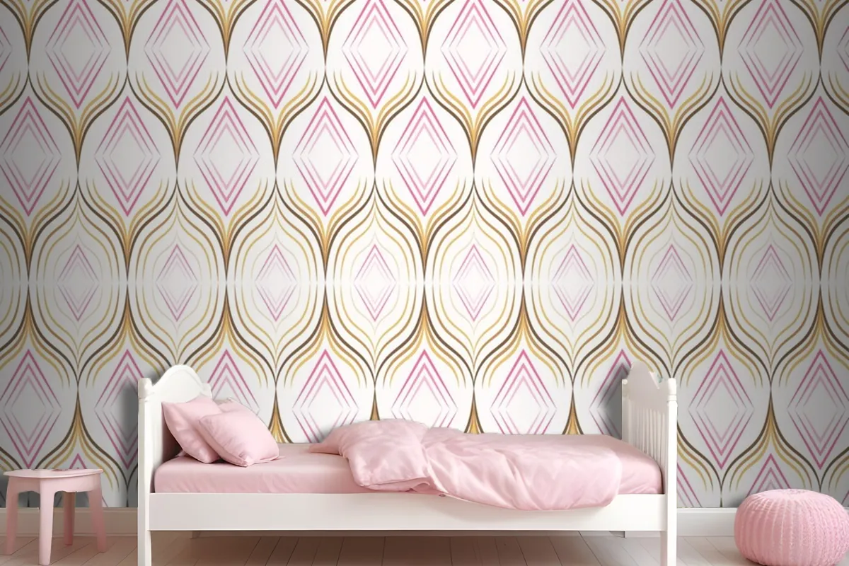 Luxury Silk Fabric Seamless Pattern Wallpaper Mural